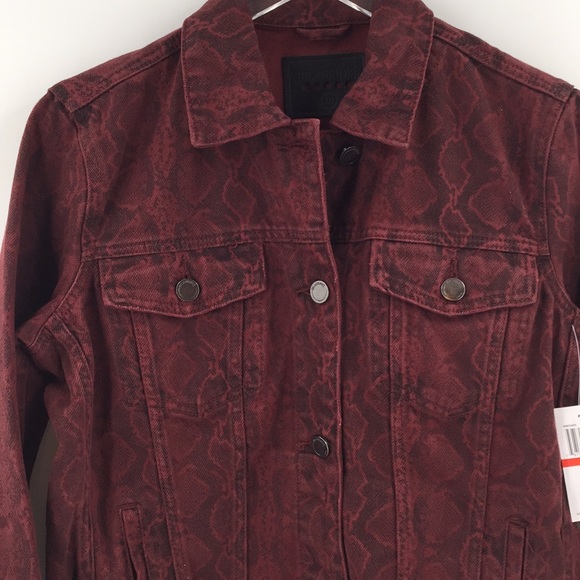 Blank NYC Rattled Up Snake Denim Jacket XS - Picture 6 of 12